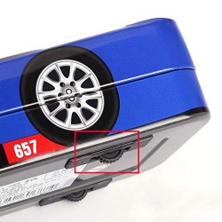 TECHNOCHITRA Amazing Metal Car Shape Dual Space Pencil Box with movable wheels, Blue