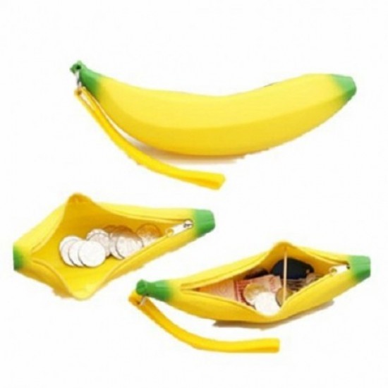 TECHNOCHITRA Silicon Made Banana Shape Pouch for Kids and Return Gifts, (MOQ-3)