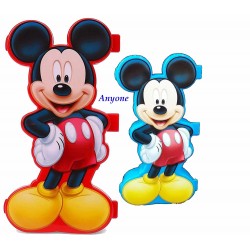 Mickey Printed Dual Space Plastic Pencil Box with Pencil & Eraser
